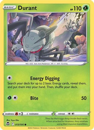 Durant 013/195 SWSH12 Silver Tempest - Common