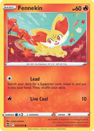 Fennekin 025/195 SWSH12 Silver Tempest - Common