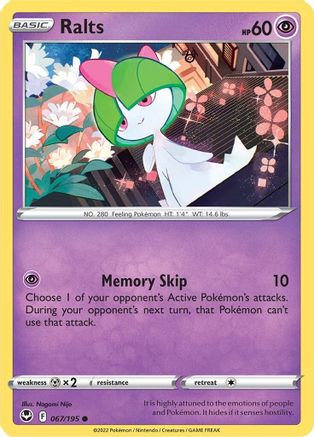 Ralts 067/195 SWSH12 Silver Tempest - Common