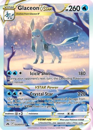 Glaceon VSTAR GG40/GG70 - Holofoil Crown Zenith Galarian Gallery - Ultra Rare