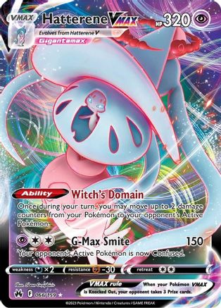 Hatterene VMAX 066/159 - Holofoil Crown Zenith - Ultra Rare