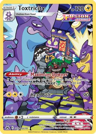 Toxtricity GG09/GG70 - Holofoil Crown Zenith Galarian Gallery - Ultra Rare