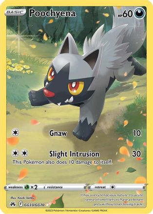 Poochyena GG33/GG70 - Holofoil Crown Zenith Galarian Gallery - Ultra Rare