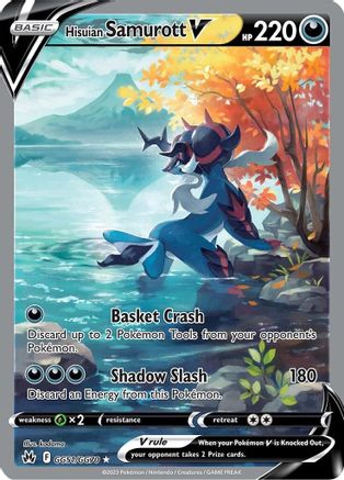 Hisuian Samurott V GG51/GG70 - Holofoil Crown Zenith Galarian Gallery - Ultra Rare
