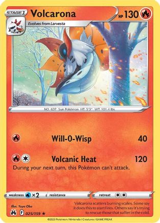 Volcarona 025/159 Crown Zenith - Rare