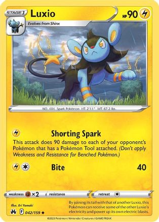 Luxio (42) (42) 042/159 - Reverse Holofoil Crown Zenith - Uncommon