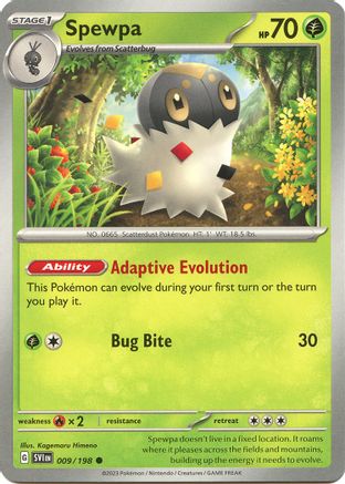 Spewpa 009/198 SV01 Scarlet & Violet Base Set - Common