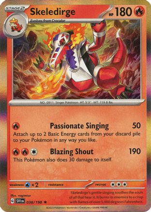 Skeledirge 038/198 - Holofoil SV01 Scarlet & Violet Base Set - Rare