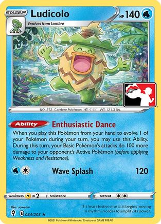 Ludicolo 034 Prize Pack Series Cards - Rare