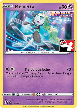 Meloetta 124 - Holofoil Prize Pack Series Cards - Rare