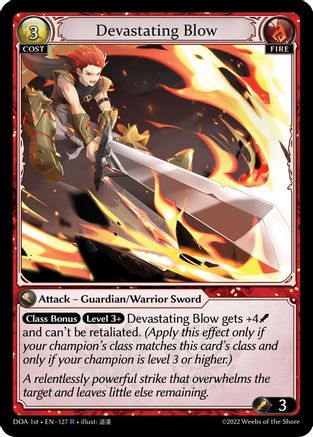 Devastating Blow (127) - Dawn of Ashes 1st Edition Foil