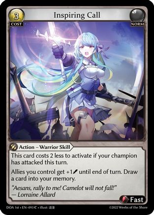 Inspiring Call (093) - Dawn of Ashes 1st Edition Foil