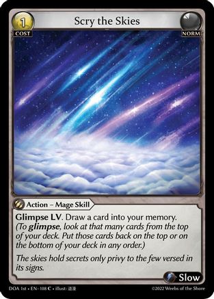 Scry the Skies (108) - Dawn of Ashes 1st Edition