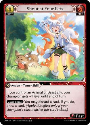 Shout at Your Pets (152) - Dawn of Ashes 1st Edition Foil