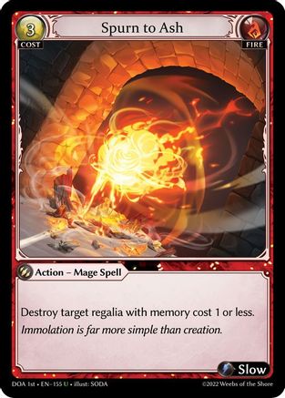 Spurn to Ash (155) - Dawn of Ashes 1st Edition Foil