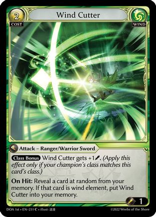 Wind Cutter (231) - Dawn of Ashes 1st Edition Foil