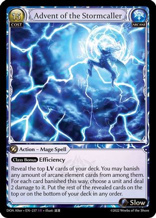 Advent of the Stormcaller (237) - Dawn of Ashes Alter Edition