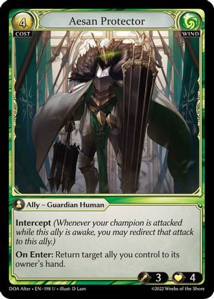 Aesan Protector (198) - Dawn of Ashes Alter Edition Foil