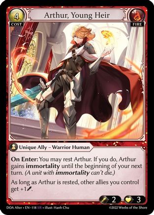Arthur, Young Heir (118) - Dawn of Ashes Alter Edition Foil