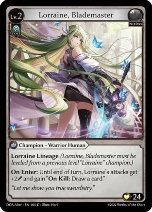 Lorraine, Blademaster (005) - Dawn of Ashes Alter Edition Foil