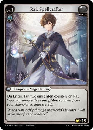 Rai, Spellcrafter (007) - Dawn of Ashes Alter Edition Foil