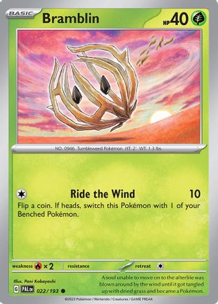 Bramblin 022/193 - Reverse Holofoil SV02 Paldea Evolved - Common