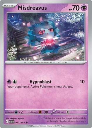 Misdreavus 087/193 SV02 Paldea Evolved - Common