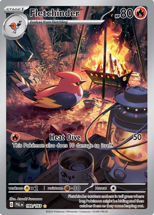 Fletchinder 199/193 - Holofoil SV02 Paldea Evolved - Illustration Rare