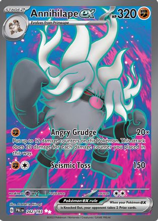 Annihilape ex 242/193 - Holofoil SV02 Paldea Evolved - Ultra Rare