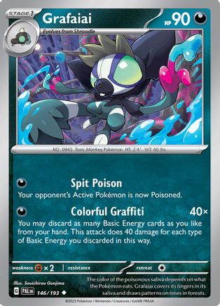 Grafaiai 146/193 - Reverse Holofoil SV02 Paldea Evolved - Uncommon