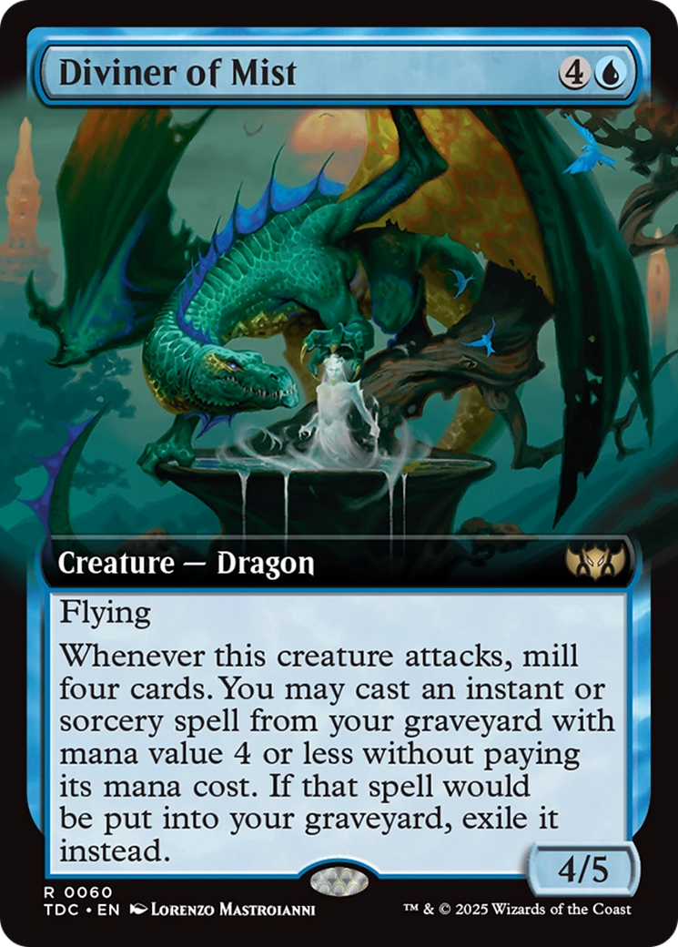 Diviner of Mist (Extended Art) (TDC-060) - Commander: Tarkir: Dragonstorm: (Extended Art)