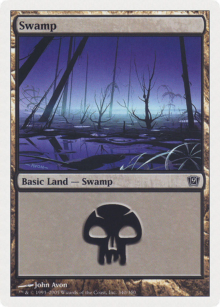 Swamp (9ED-340★) - 9th Edition