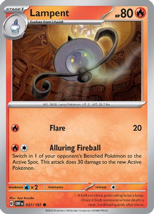 Lampent 037/197 SV03 Obsidian Flames - Common