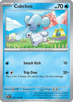 Cubchoo 053/197 SV03 Obsidian Flames - Common
