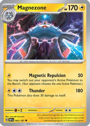 Magnezone 065/197 - Reverse Holofoil SV03 Obsidian Flames - Uncommon