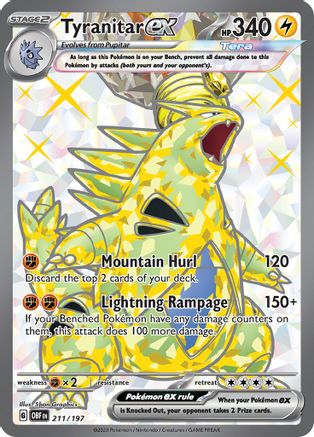 Tyranitar ex 211/197 - Holofoil SV03 Obsidian Flames - Ultra Rare