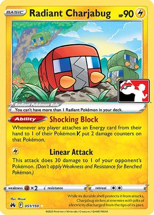 Radiant Charjabug 051 - Holofoil Prize Pack Series Cards - Radiant Rare