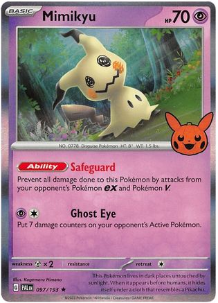 Mimikyu 097/193 Trick or Trade BOOster Bundle 2023 - Holo Rare