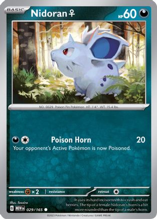Nidoran F 029/165 SV Scarlet & Violet 151 - Common
