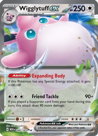 Wigglytuff ex 040/165 - Holofoil SV Scarlet & Violet 151 - Double Rare