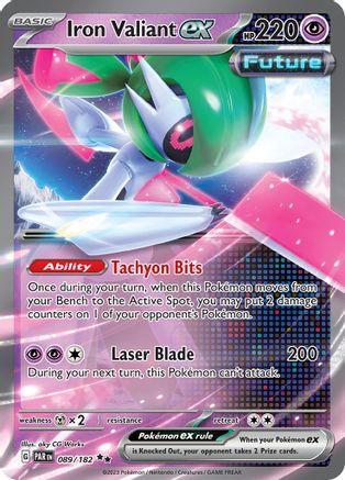 Iron Valiant ex 089/182 - Holofoil SV04 Paradox Rift - Double Rare