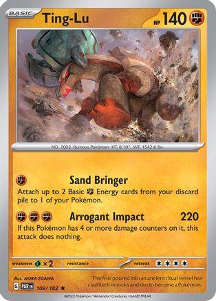 Ting-Lu 109/182 - Holofoil SV04 Paradox Rift - Rare