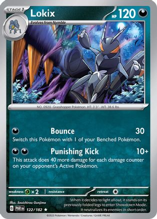 Lokix 122/182 - Reverse Holofoil SV04 Paradox Rift - Rare