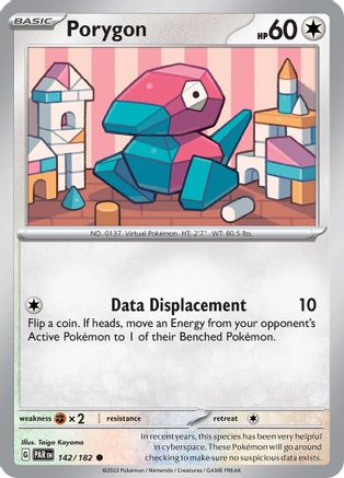 Porygon 142/182 - Reverse Holofoil SV04 Paradox Rift - Common