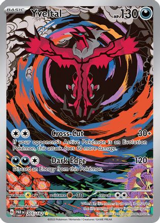 Yveltal 205/182 - Holofoil SV04 Paradox Rift - Illustration Rare