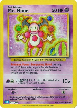 Mr. Mime 013/034 - Holofoil Trading Card Game Classic - Classic Collection