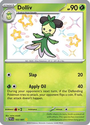 Dolliv 103/091 - Holofoil SV Paldean Fates - Shiny Rare