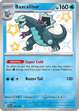 Baxcalibur 130/091 - Holofoil SV Paldean Fates - Shiny Rare
