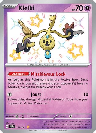 Klefki 159/091 - Holofoil SV Paldean Fates - Shiny Rare