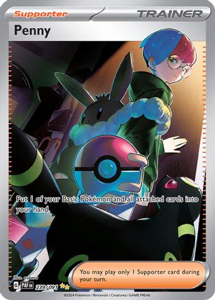 Penny 239/091 - Holofoil SV Paldean Fates - Special Illustration Rare